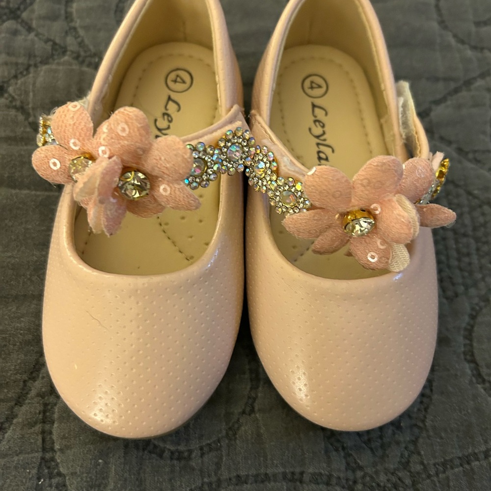 Pink Floral Kids Shoes